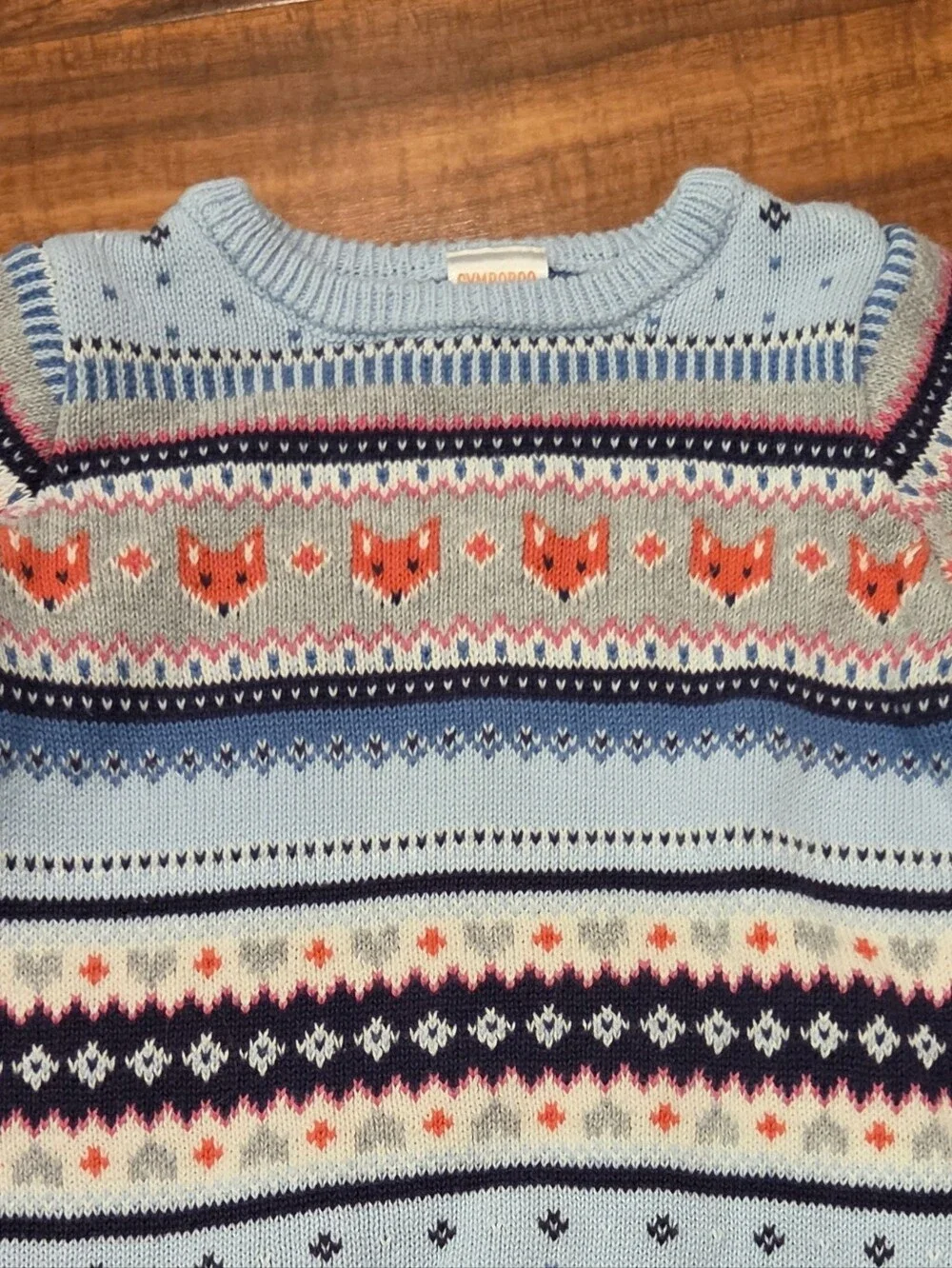 Gymboree EUC 18-24 Months Fox Fair Isle Sweater Dress